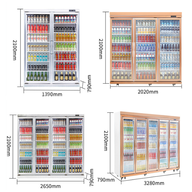 Three - Door Beverage Commercial Freezer