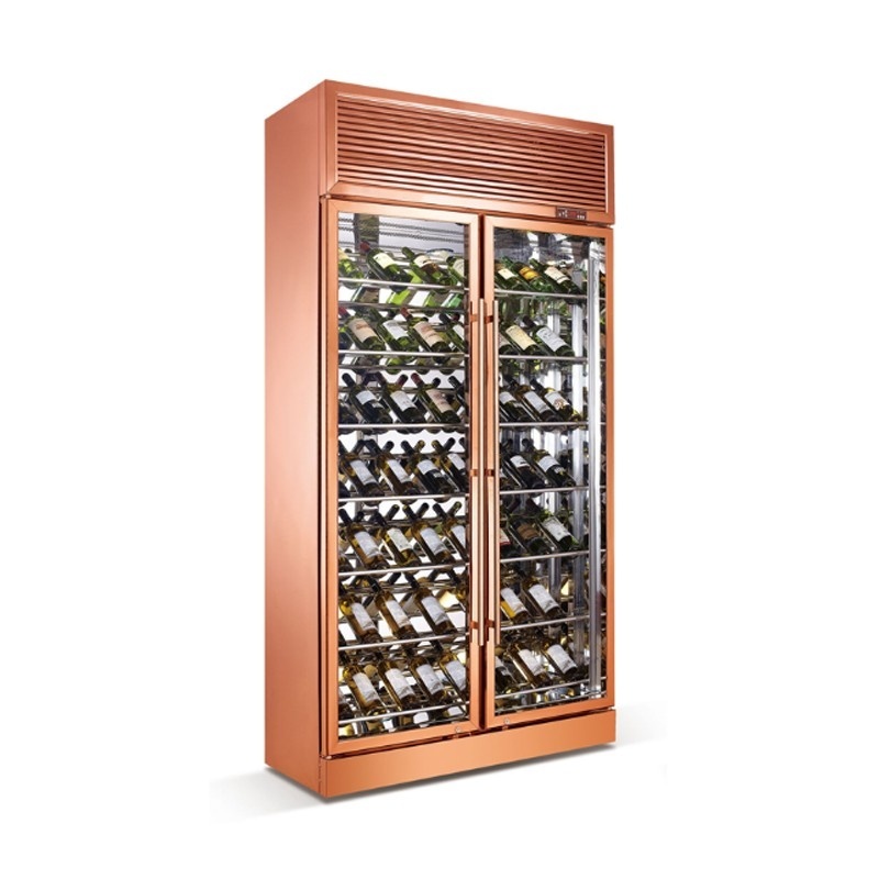 Rose Gold Wine Refrigerator Cabinet