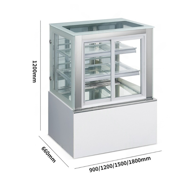 Right-Angle Front-Opening Cake Cabinet