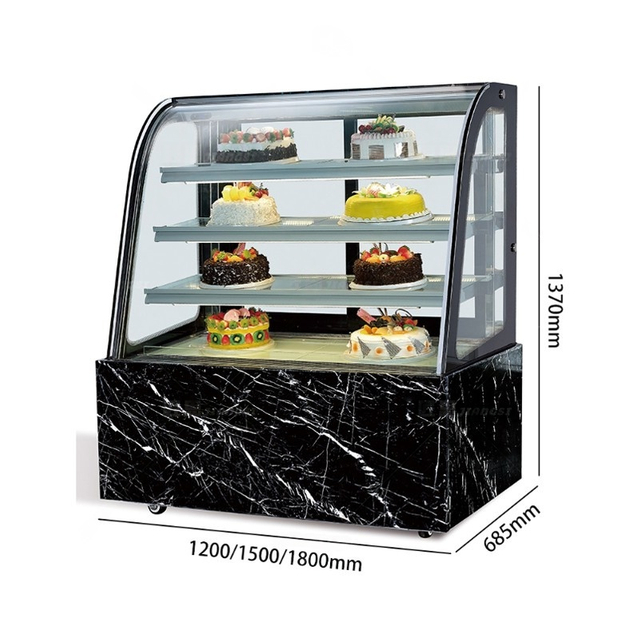 Curved Back-Opening Cake Cabinet