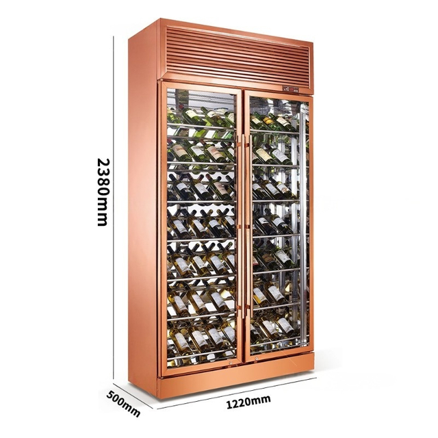 Rose Gold Wine Refrigerator Cabinet