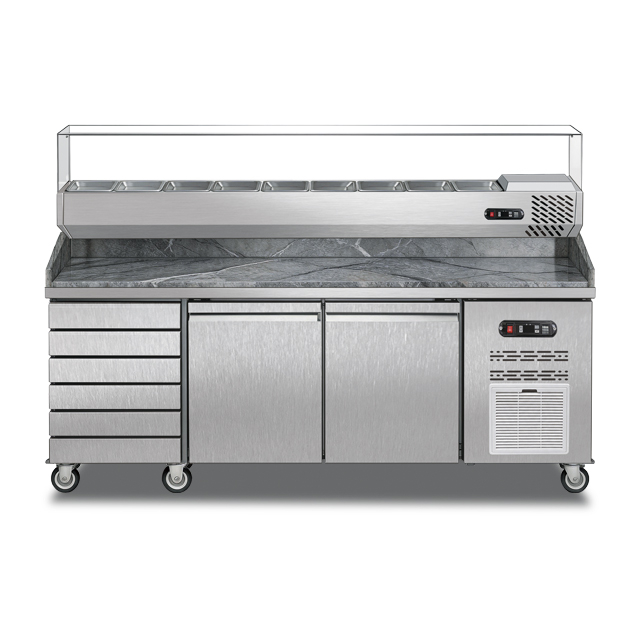 Marble Pizza Console Refrigerator