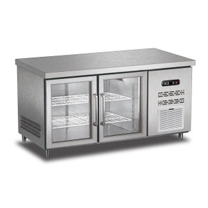 Glass Door Workbench Freezer