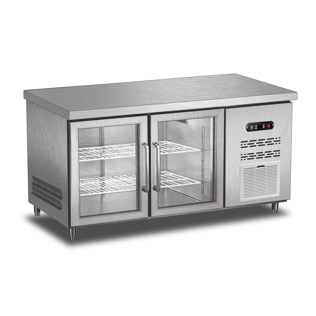 Glass Door Workbench Freezer